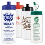 Custom 16 Oz. White Sports Bottle