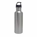 Custom 25 Oz. Stainless Steel Water Bottle w/Black Loop Lid - 1