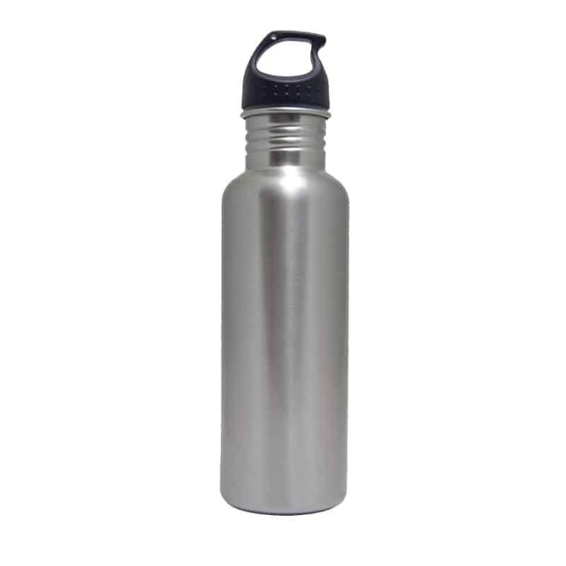 Custom 25 Oz. Stainless Steel Water Bottle w/Black Loop Lid - 1
