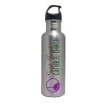 Custom 25 Oz. Stainless Steel Water Bottle w/Black Loop Lid