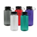 Custom 32 Oz. Water Bottle w/Strap Lid & Graduated Scale