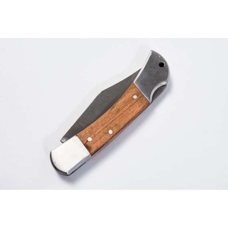 Custom Wood Locking Pocket Knife - 1