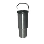 Custom 30 Oz. Vacuum Insulated Stainless Steel Tumbler w/Copper Lining & Straw Handle Lid - 7