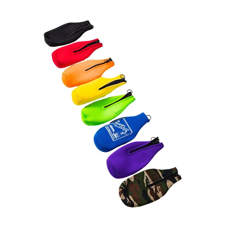 Custom Neoprene Collapsible Bottle Insulator w/Zipper - 2
